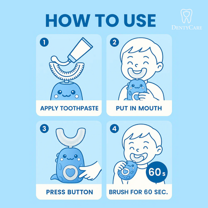 DentyCare Kids U-Shaped 360 Ultrasonic Toothbrush